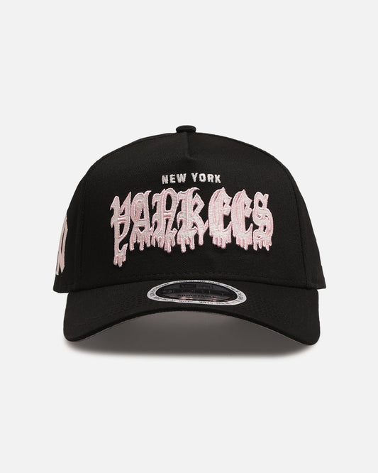 New Era New York Yankees 'Drip Glow Script' 9FORTY A-Frame Snapback Black/Pink