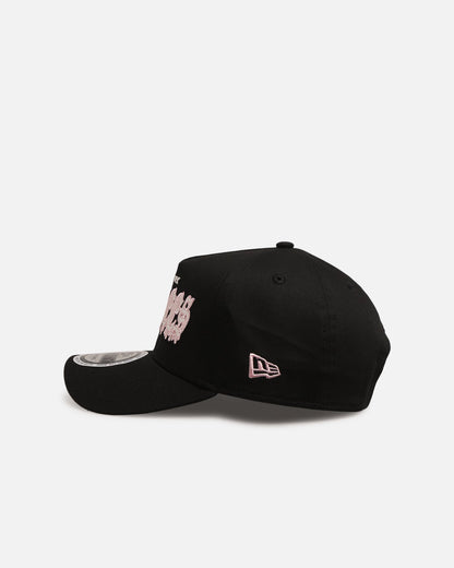 New Era New York Yankees 'Drip Glow Script' 9FORTY A-Frame Snapback Black/Pink