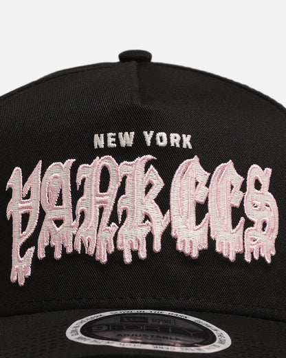 New Era New York Yankees 'Drip Glow Script' 9FORTY A-Frame Snapback Black/Pink