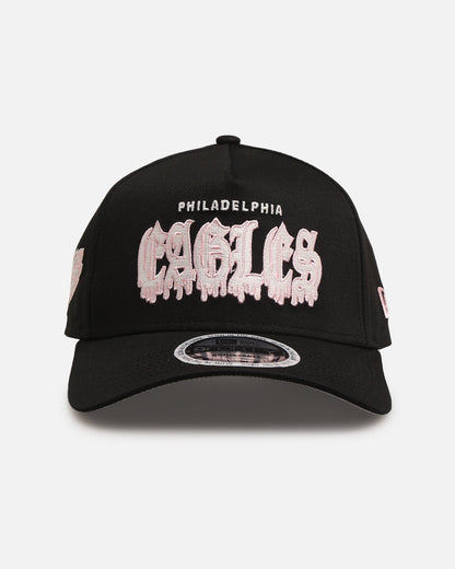 New Era Philadelphia Eagles 'Drip Glow Script' 9FORTY A-Frame Snapback Black/Pink