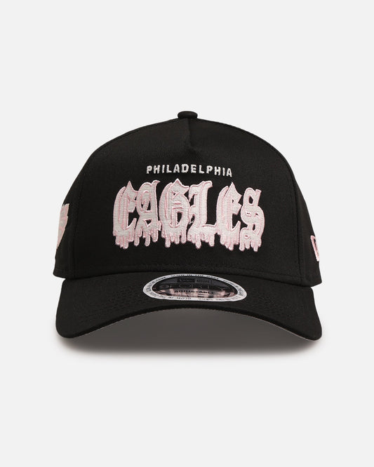 New Era Philadelphia Eagles 'Drip Glow Script' 9FORTY A-Frame Snapback Black/Pink
