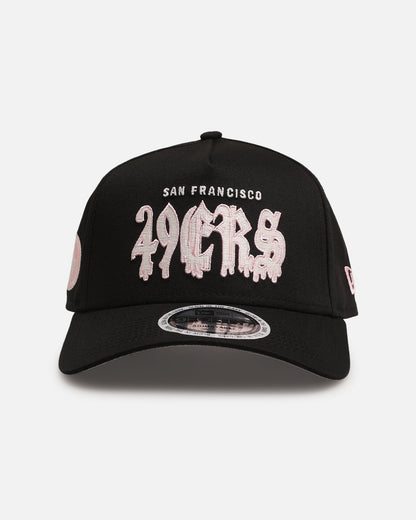 New Era San Francisco 49ers 'Drip Glow Script' 9FORTY A-Frame Snapback Black/Pink