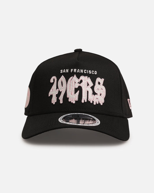 New Era San Francisco 49ers 'Drip Glow Script' 9FORTY A-Frame Snapback Black/Pink