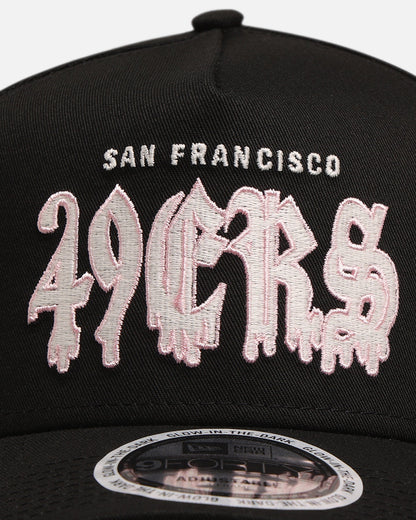 New Era San Francisco 49ers 'Drip Glow Script' 9FORTY A-Frame Snapback Black/Pink