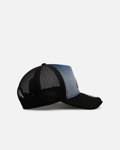 New Era Atlanta Braves 'Bleach' 9FORTY A-Frame Trucker Snapback Denim