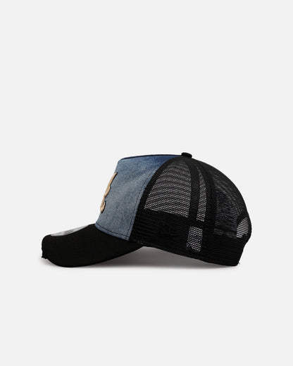 New Era Atlanta Braves 'Bleach' 9FORTY A-Frame Trucker Snapback Denim
