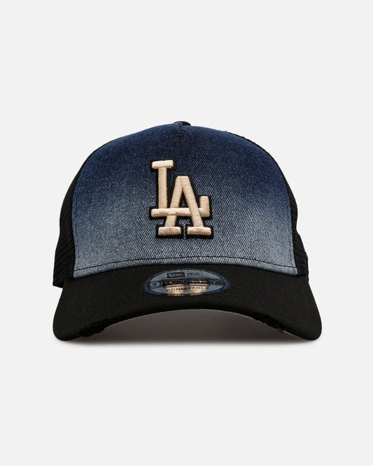 New Era Los Angeles Dodgers 'Bleach' 9FORTY A-Frame Trucker Snapback Denim