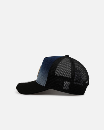 New Era Los Angeles Dodgers 'Bleach' 9FORTY A-Frame Trucker Snapback Denim
