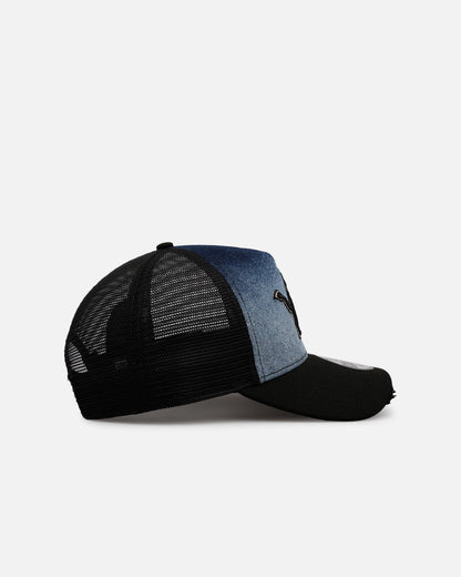 New Era Detroit Lions 'Bleach' 9FORTY A-Frame Trucker Snapback Denim