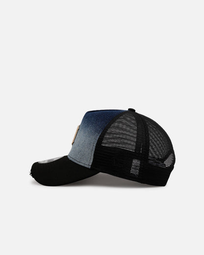 New Era Detroit Tigers 'Bleach' 9FORTY A-Frame Trucker Snapback Denim