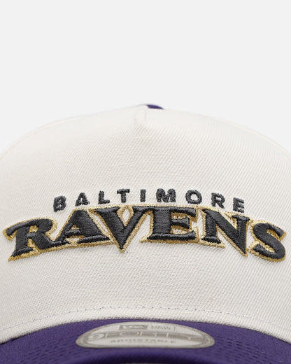 New Era Baltimore Ravens 'Chrome Metallic Wordmark' 9FORTY A-Frame Snapback Chrome