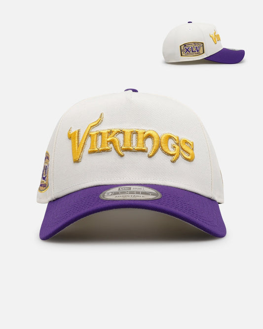 New Era Minnesota Vikings 'Chrome Metallic Wordmark' 9FORTY A-Frame Snapback Chrome