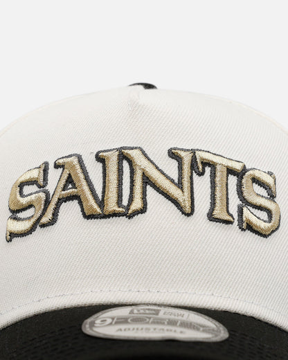 New Era New Orleans Saints 'Chrome Metallic Wordmark' 9FORTY A-Frame Snapback Chrome