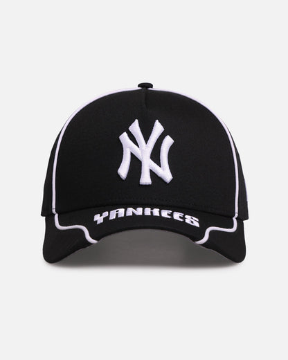 New Era New York Yankees 'Piping' 9FORTY A-Frame Snapback Black/White