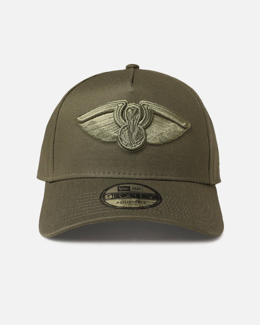 New Era New Orleans Pelicans 9FORTY A-Frame Snapback Olive