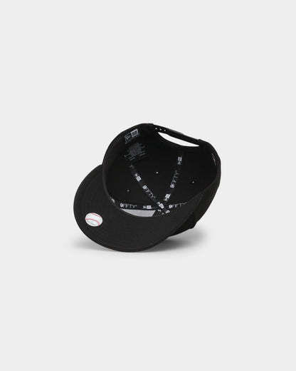 New Era New York Yankees 9FIFTY High Crown Pre-Curved Snapback Black/Black