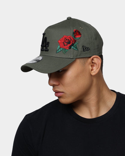 New Era Los Angeles Dodgers Rose Hit 9FORTY A-Frame Snapback Olive/Black