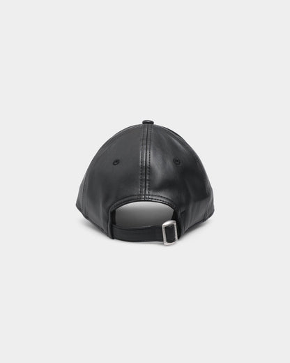 New Era Women's New York Yankees 'PU Leather' 9FORTY Casual Strapback Black/White