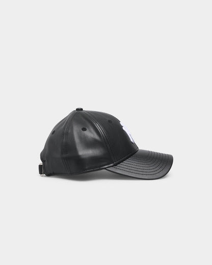 New Era Women's New York Yankees 'PU Leather' 9FORTY Casual Strapback Black/White