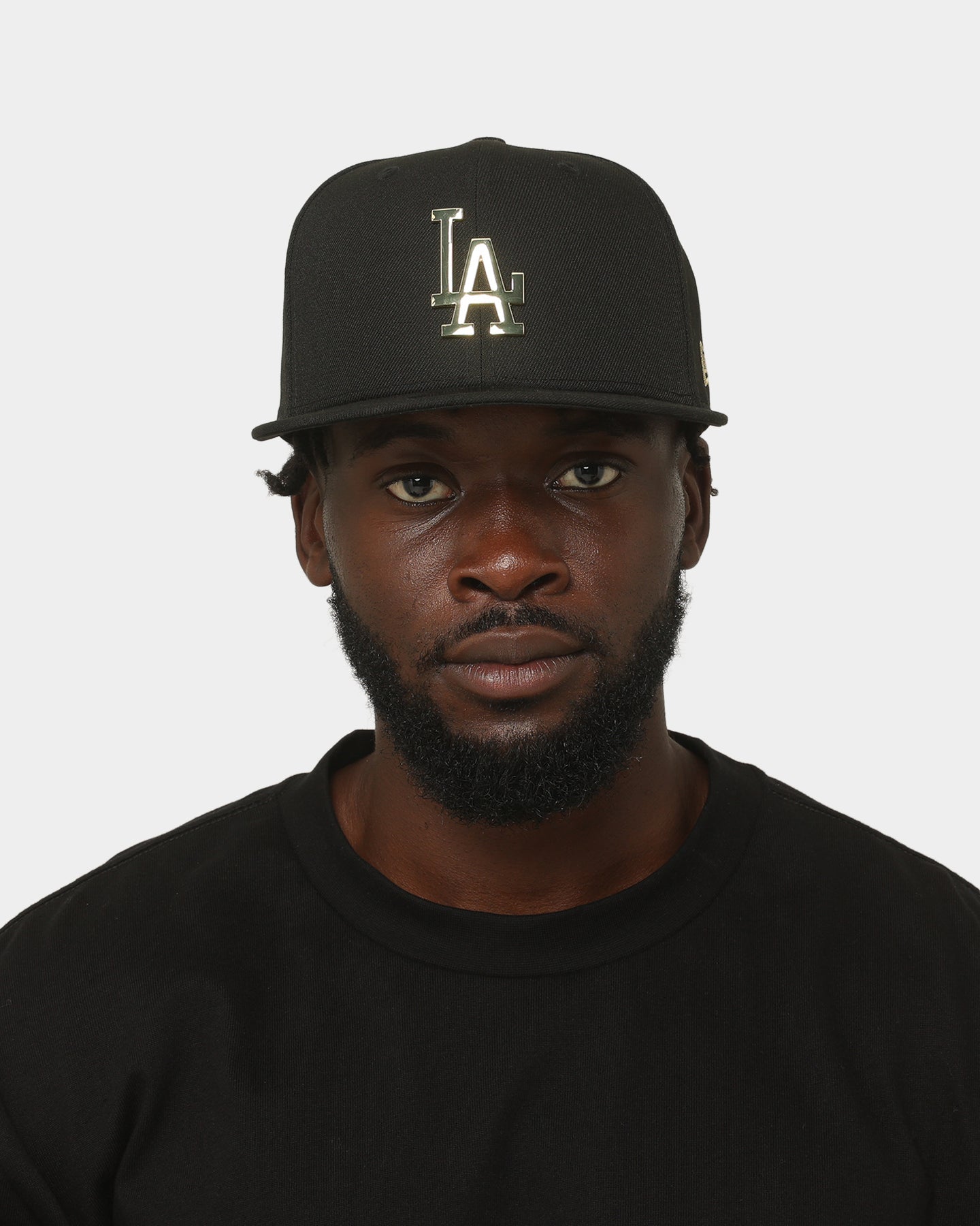 New Era Los Angeles Dodgers  'Metal Badge' 59FIFTY Fitted Black/Gold Metal