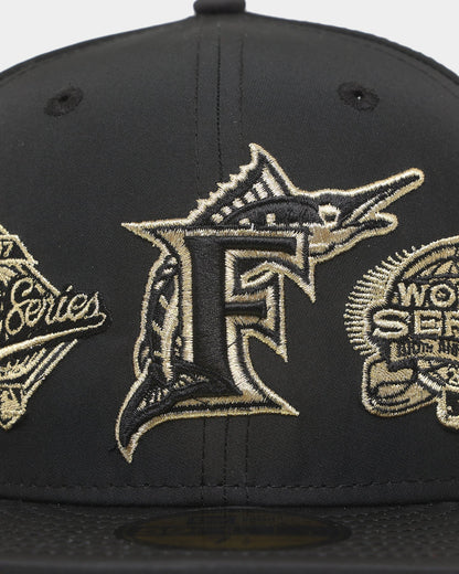New Era Florida Marlins 'Black Gold Multi Prolight' World Series 59FIFTY Fitted Black/Gold