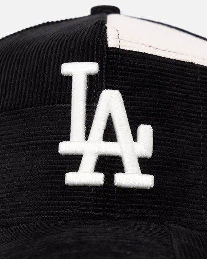 New Era Los Angeles Dodgers 'Patchwork Corduroy' 9FORTY A-Frame Snapback Black/Cream