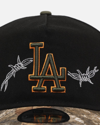 New Era Los Angeles Dodgers 'Realtree Grit 2.0' 9FORTY A-Frame Snapback Black/Green/Orange