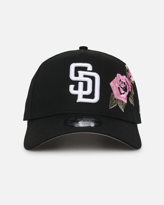 New Era San Diego Padres 'Pink Rose Embroidery' 9FORTY A-Frame Snapback Black/Pink