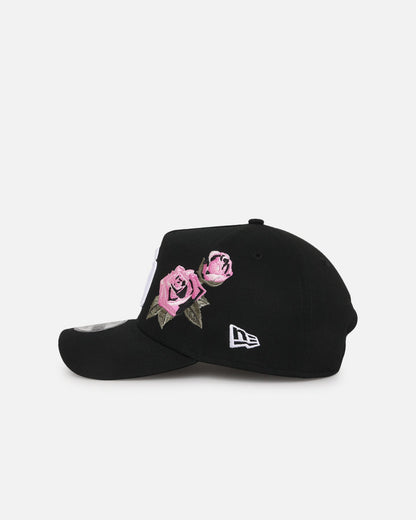 New Era San Diego Padres 'Pink Rose Embroidery' 9FORTY A-Frame Snapback Black/Pink